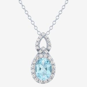 BRAND NEW JEWELRY ON SALE NOW!!! BLUE TOPAZ PENDANT NECKLACE.